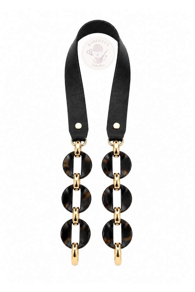Artificial Leather Acrylic Model Knitted Bag Handle and Leather Bag Handles - Length: 65 cm