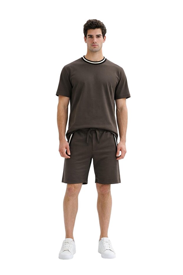 Ar-Ma Men's Shorts, Unprinted, Basic, Front Drawstring Closure, Normal 2 Pockets, Back Normal Single Pocket, Regular Shorts - 1