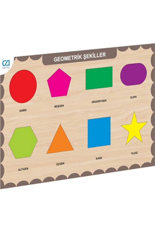Caahs-3204 Wooden Geometric Shapes Find-And-Place – Recognize Shapes, Have Fun Learning!