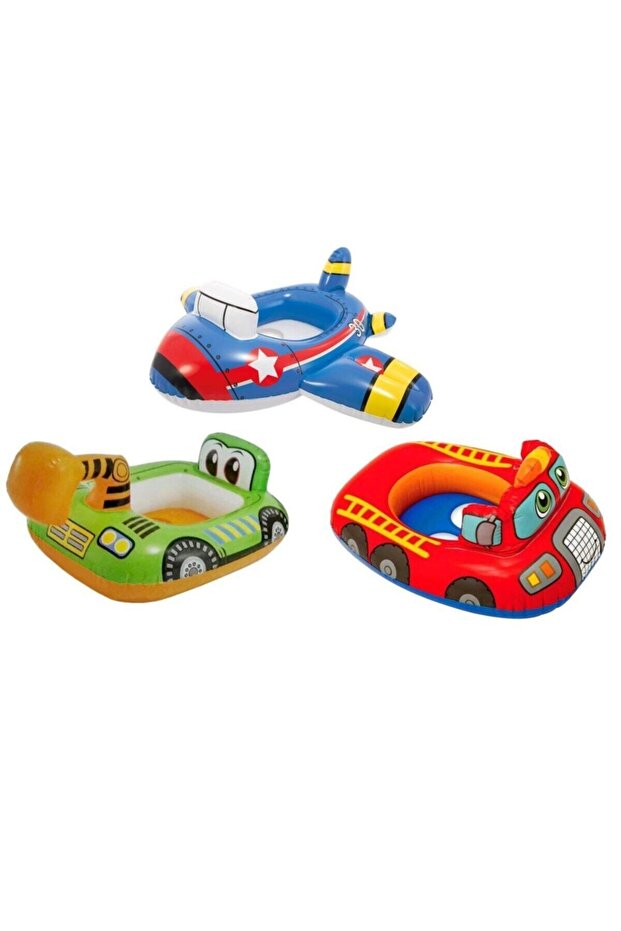 Baby Float with Colorful Vehicle Figures, Set of 3, Safe and Fun Use