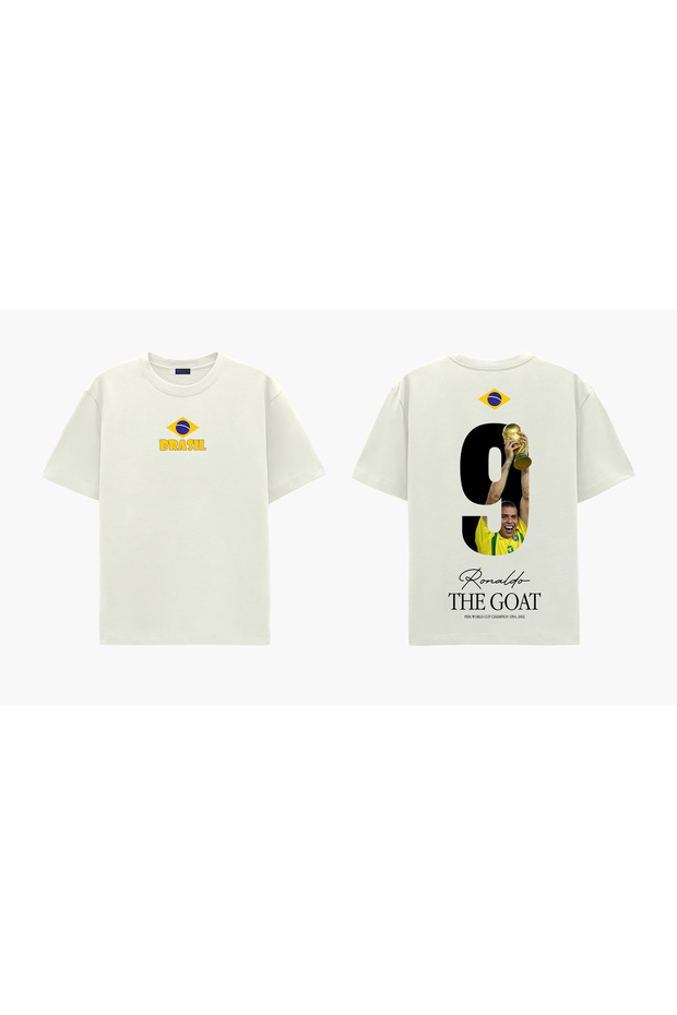 World Cup Brazil Ronaldo R9 Design Printed T-Shirt (Ages 4-13)