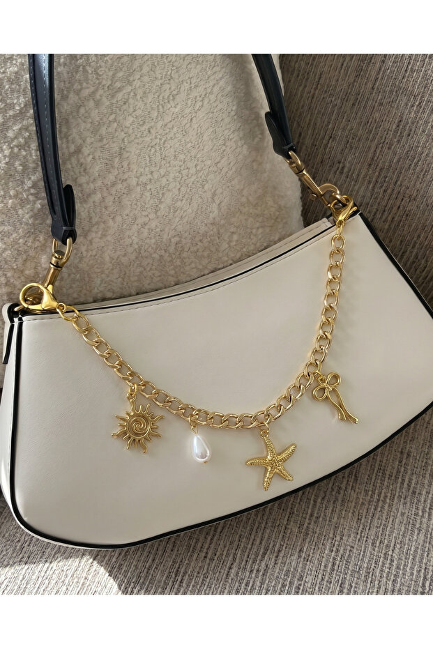 Gold Plated Sea-Themed Elegant Bag Charm