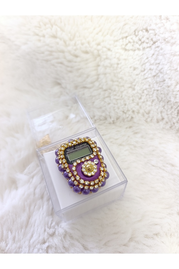 S&N Handcrafted Stone Design Zikirmatik - Luxury Pearl Detailed Gift Digital Counter