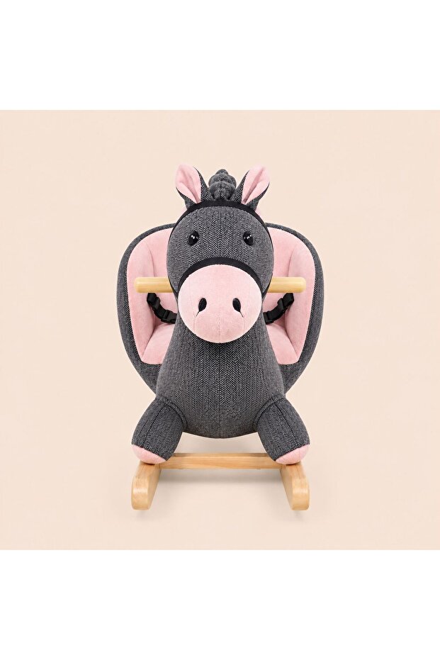 Rocking, Riding and Jumping Plush Horse Figure Toy (100% Solid Balance Toy)