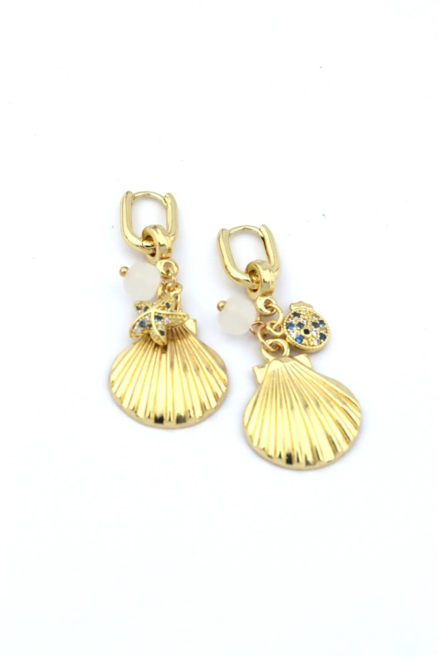 Accessory Charm Sea Shell Stone Earrings