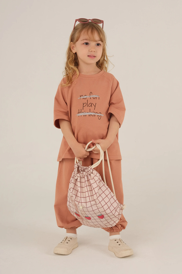 Reglan Sleeve T-Shirt Salmon