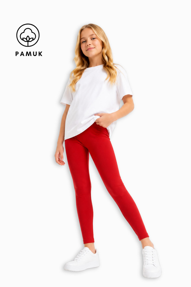 Plain Basic Cotton and Lycra Summer Long Girls' Tights