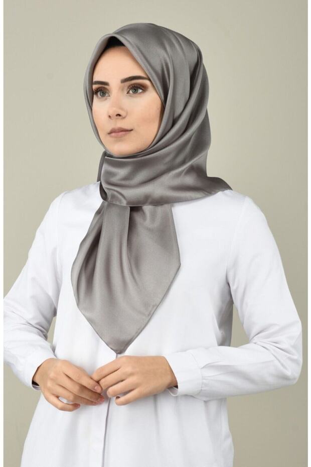 وشاح إبرولي بلون واحد - كريستال-أنثراسيت