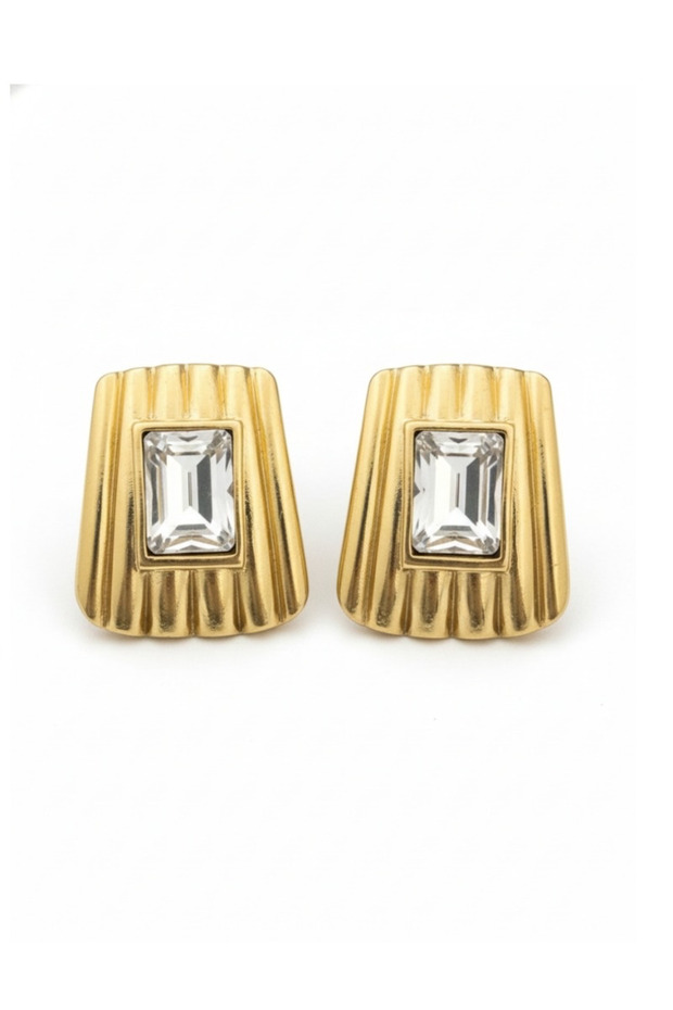 Brand Model Medium Stone Earrings
