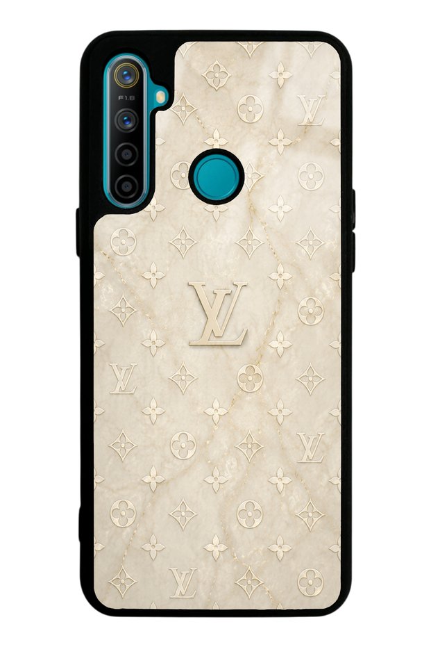 Realme 5I Cream Gold Lv Design Glossy Phone Case