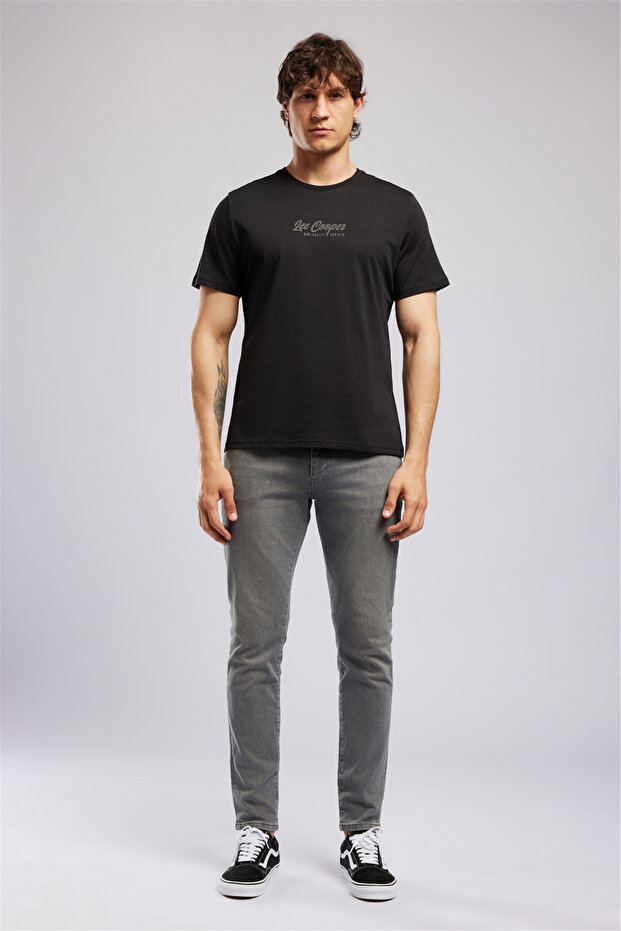 Black Men's Regular Fit T-Shirt 262 Lcm 242056 Greco Black