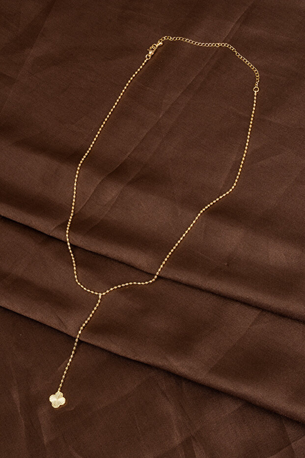 Iconic Clover Ball Chain Gold Y Necklace
