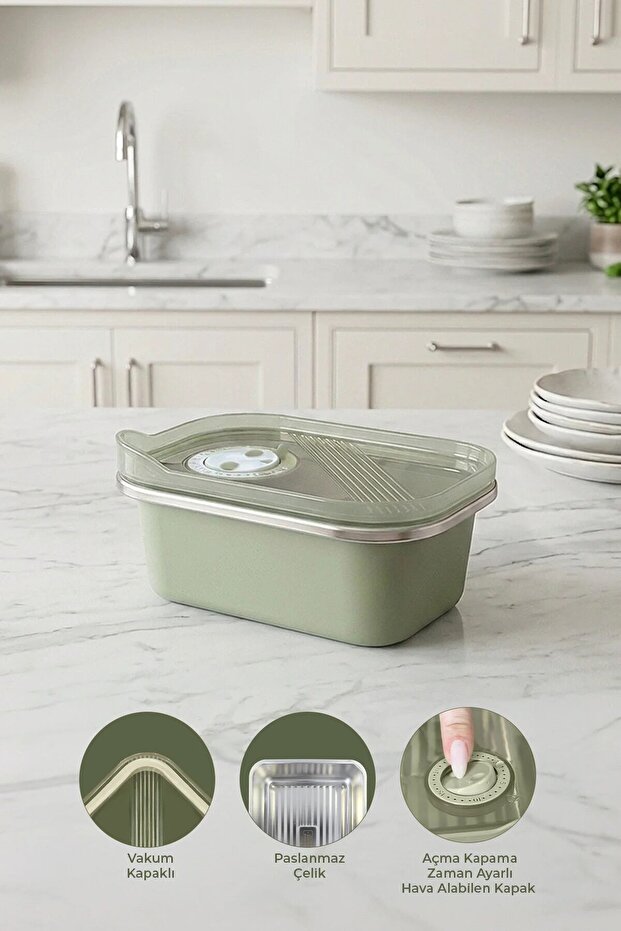 Stainless Steel Vacuum Storage Container, Oven and Cake Container for Breakfast 300 ml