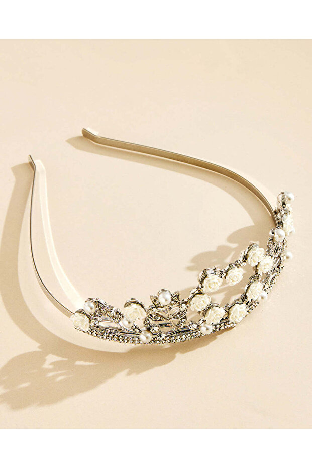 Girls Silver Embellished Hair Band