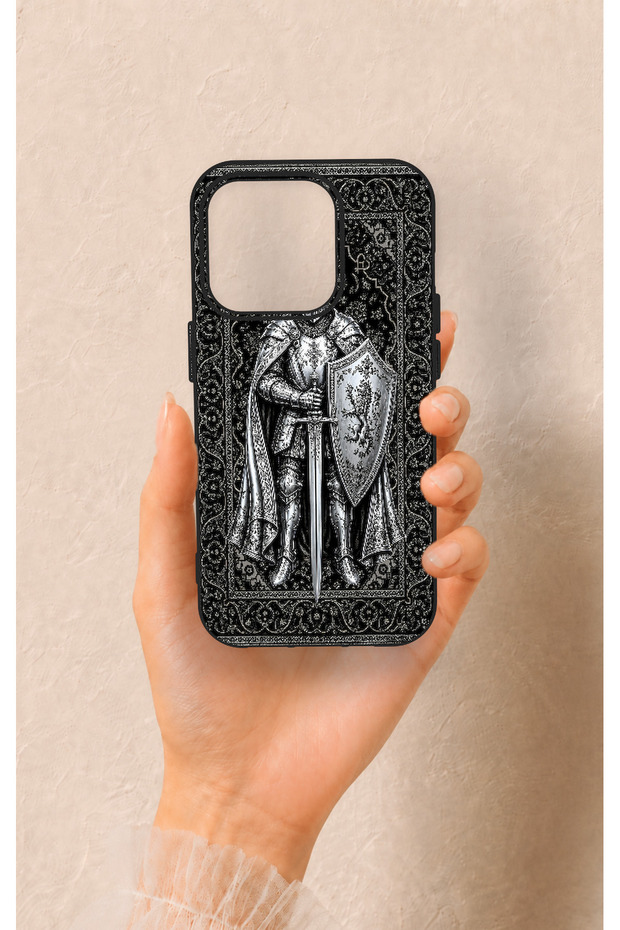 iPhone 15 Pro Compatible Knight Pattern Silicone Case