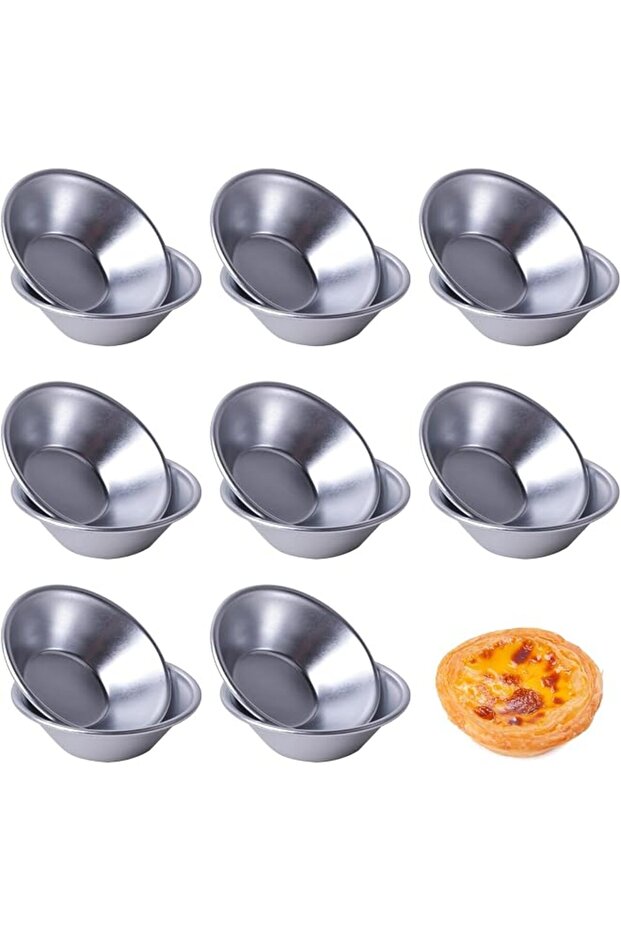 16 Pieces Aluminum Egg Tart Molds, Yorkshire Pudding