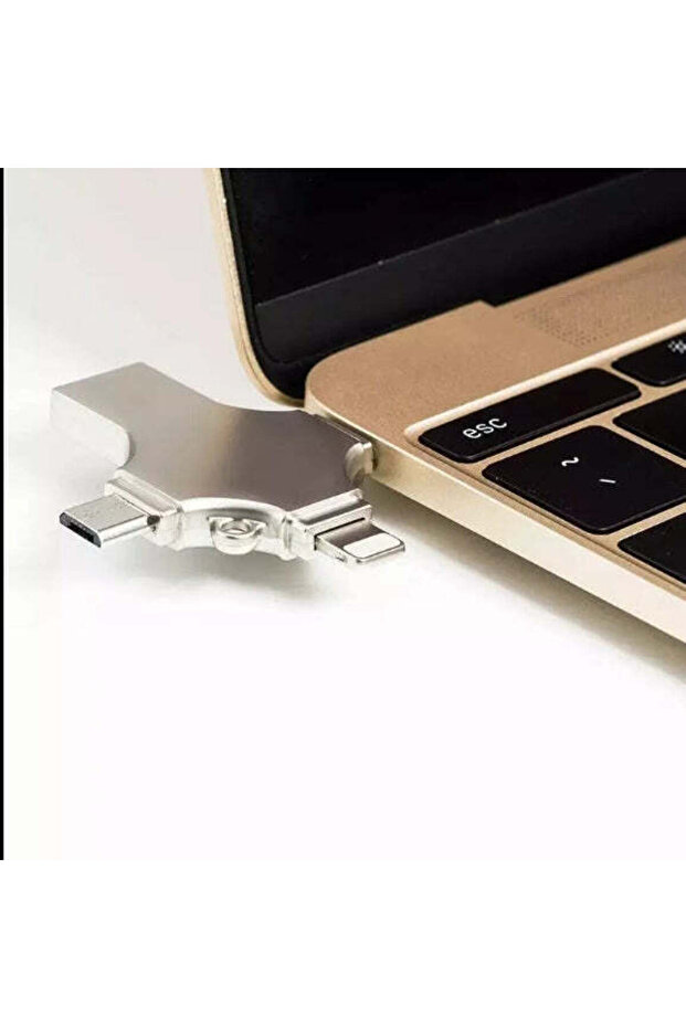 4-in-1 USB Flash Drive 64 GB – Type-C, USB, Micro USB, Lightning for Apple, Samsung & Android