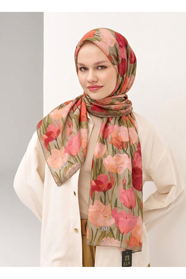 Organic Cotton Viscose Scarf Special Design Each Scarf Has a Different Pattern