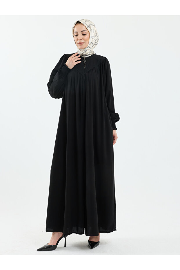Lemra İpek Ferace Black - 9056