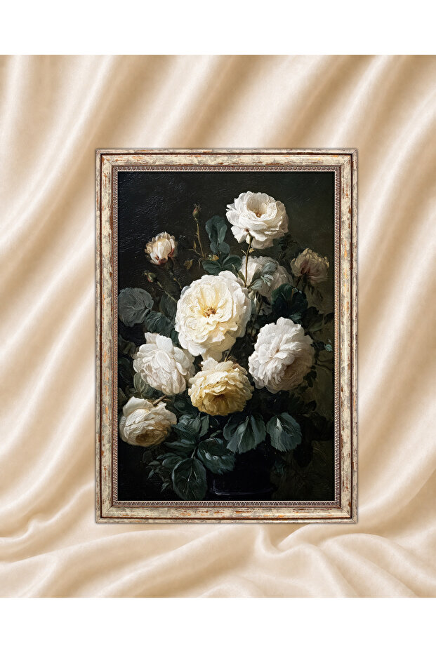 Vintage Painting Cream Antique Framed Painting Models