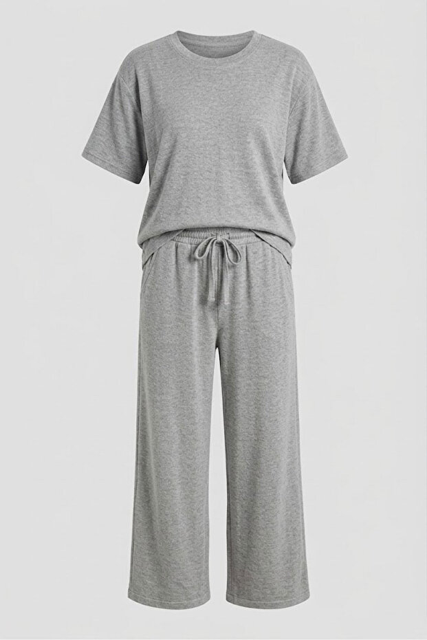 Crew Neck Basic Set Gray - 1