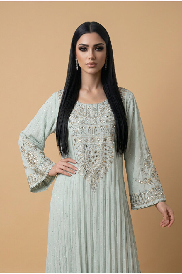جلابية كسرات تطريز