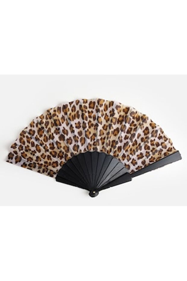 Evantai din plastic Leopard 23cm - 1