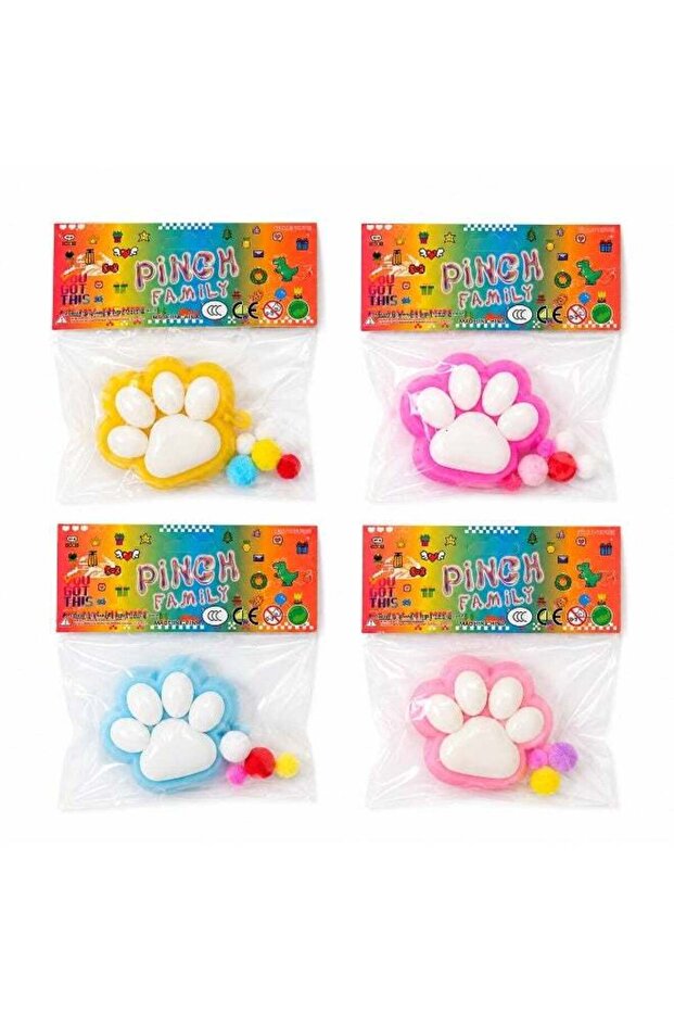 4 PCS Cat Paw Squishy Toy Set (3+1 Free) Soft Sensory Fidget Toy Stress Relief Squeeze Toy for Kids and Adults