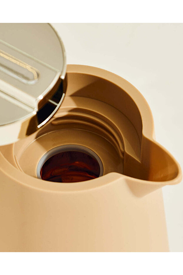 Beige Plain Vacuum Flask - 3