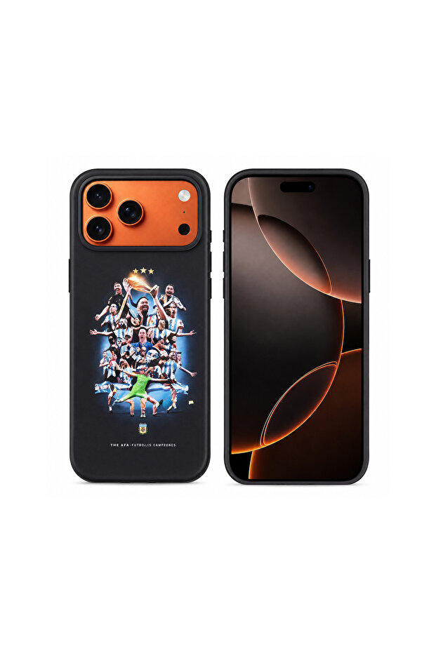 Football Theme Argentina Worldcup Printed Slim Fit Anti-Scratch Back Case with Precision Cut-Outs and Comfortable Grip Shockproof Protective Cover Compatible With iPhone 16 Pro Max