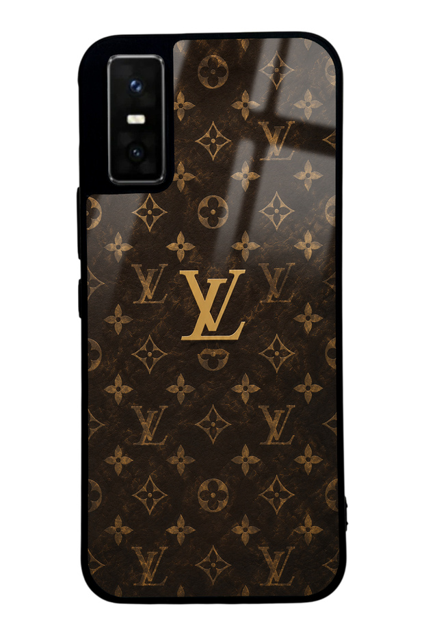 Infinix Gt 30 Pro Brown Gold Lv Design Glossy Phone Case