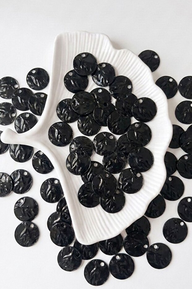 30 Grams 25 mm Mango Sequins Guipure Jewelry Fabric Bandana Mesh Beanie Bag Sequins Pearlescent Shiny Sequin Sequins Beads - Black