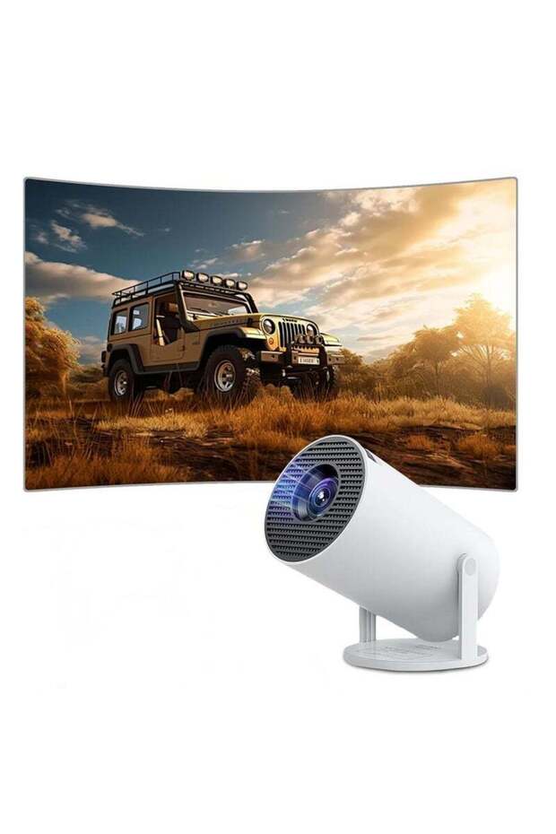 HY300 Pro Mini Projector – Portable Smart Projector with 180° Rotation, 4K+ Support, WiFi 6 (5G)