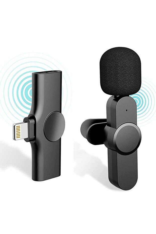 Wireless Lavalier Microphone Compatible for iPhone Mic for Recording TikTok YouTube Live Stream