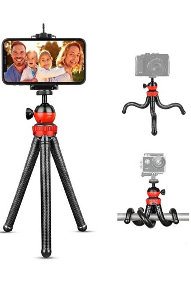 Flexible Tripod,12 Inch Phone Tripod for iPhone and Android Phone, Action Camera Tripod for GoPro Canon Nikon DSLR