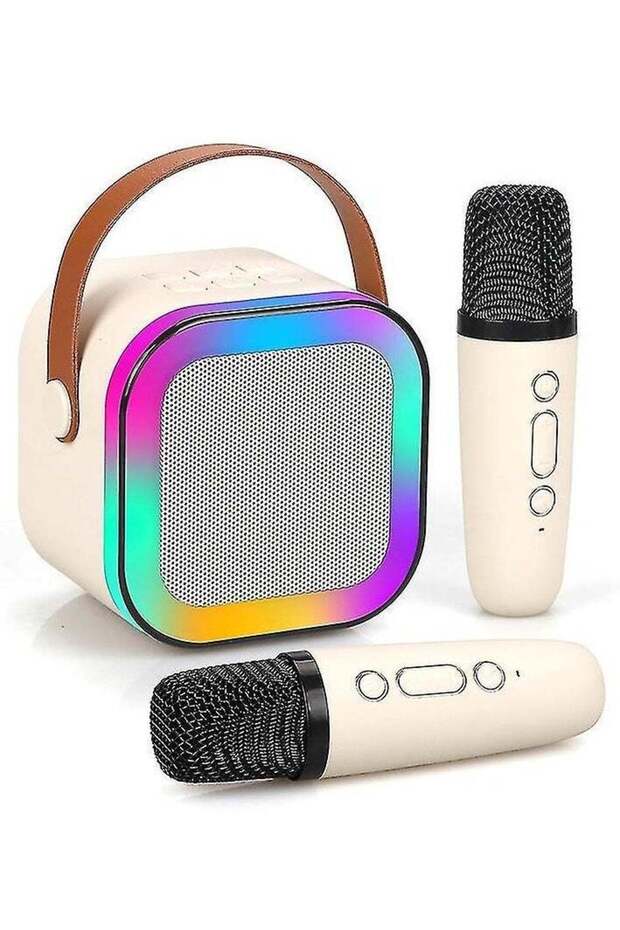 K12 Karaoke Machine Portable Speaker System With 2 Wireless Microphones