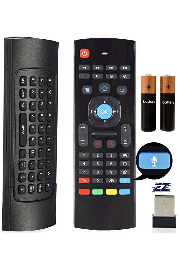 2.4GHz Wireless Mini Mouse Remote Control with Audio Input for Android TV and IR Remote Control