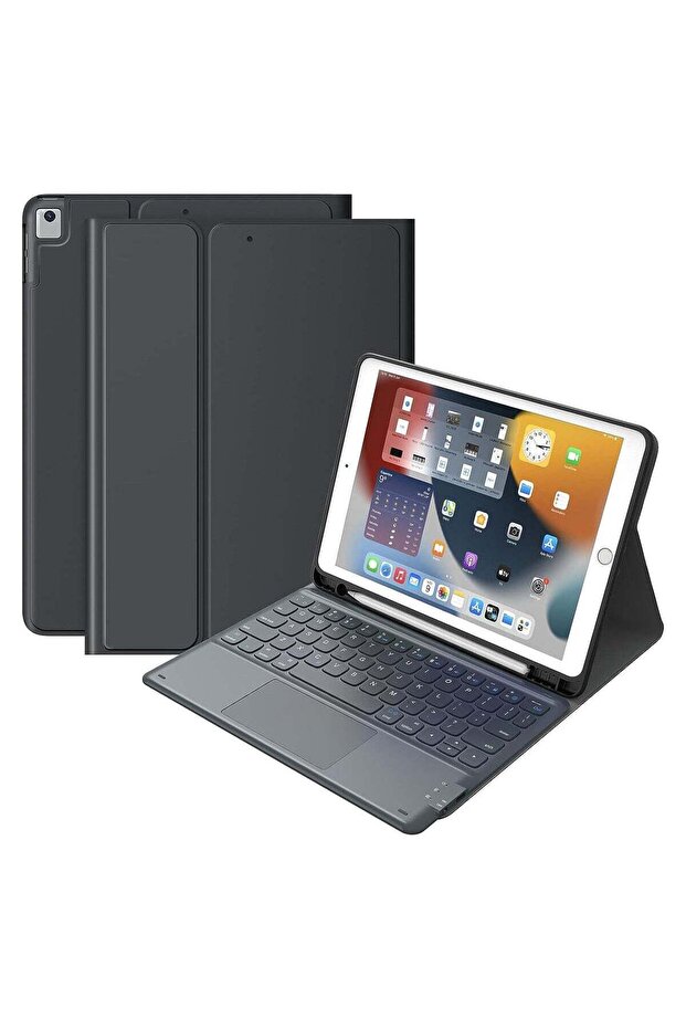 iPad Keyboard for 9th/8th/7th Gen 10.2 Inch, Smart Trackpad, Wireless, Black