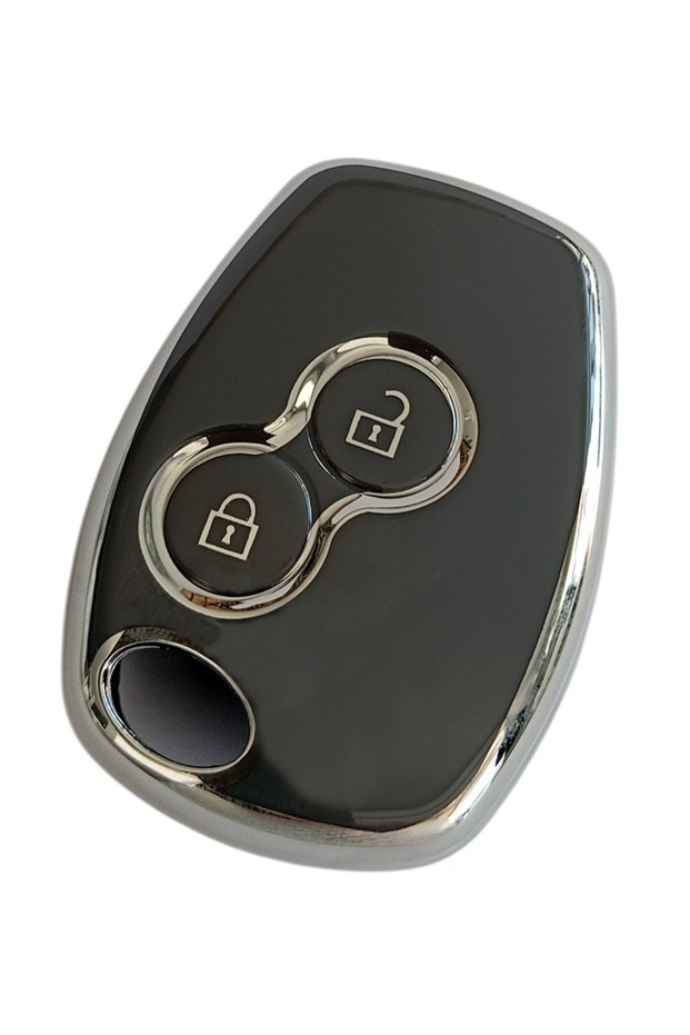 Renault Clio 3 Dacia Logan Duster Sandero Compatible Remote Key Case Cover Auto Keychain Gray Silver