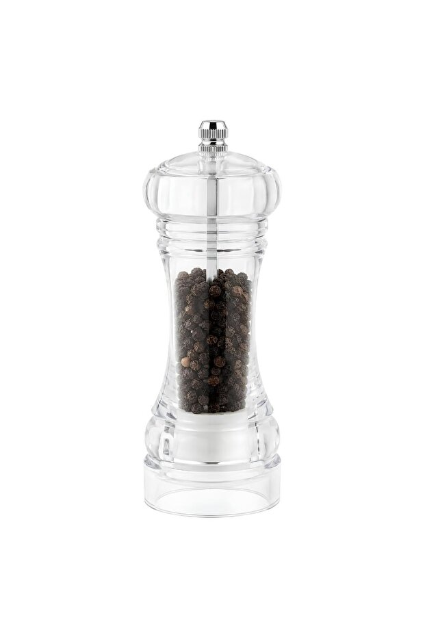 Salt and Pepper Mill Grinder, Acrylic 6 Inch Manual Salt and Pepper Grinder