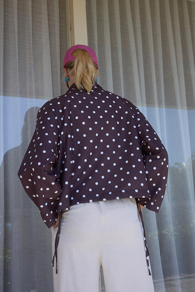 Polka Dot Bomber Jacket - 5