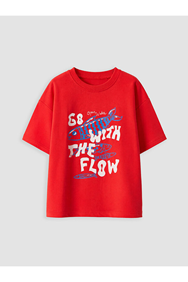 ESVAB • تي شيرت للأولاد بطباعة ياقة روبا عصرية ومميزة