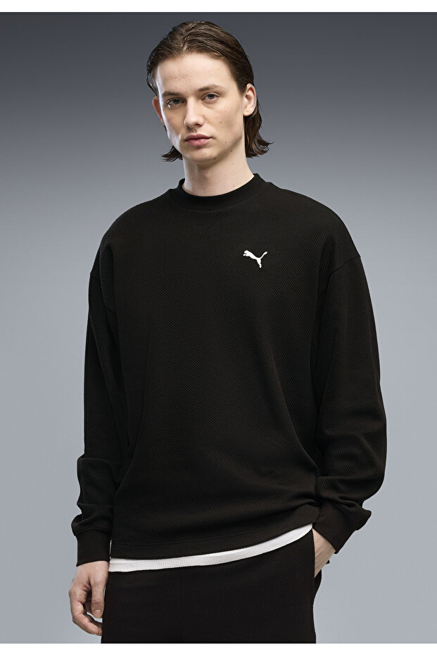 Mikina Essentials Elevated Relaxed Material Crew - 7