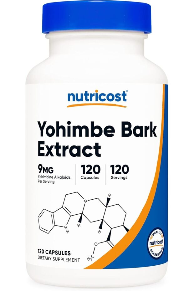 Yohimbe Bark Extract 450mg (9mg Yohimbine Alkaloids), 120 Capsules - Extra Strength, Gluten Free, Non-GMO