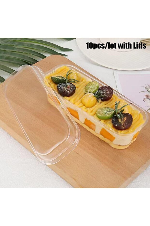 10pcs 10/20/50Pcs Mini Loaf Cake Box 300ML - Dessert Deli Container Disposable Food Storage Cup for