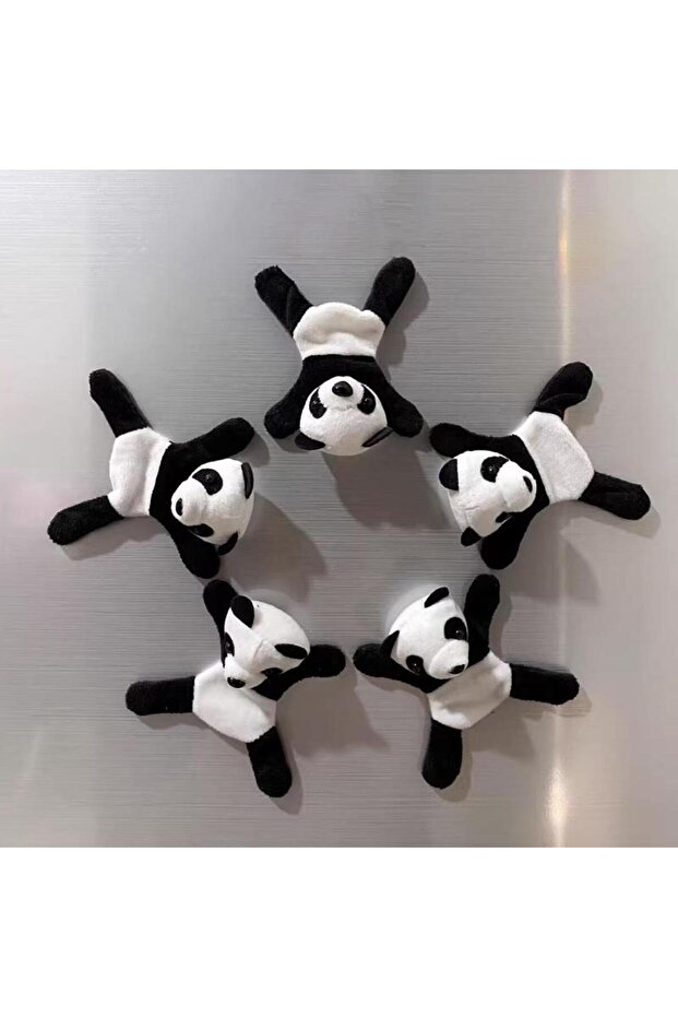 5pcs 5/3/1 Cute plush panda fridge magnet, durable and easy to DIY, suitable for fridge storage cabi
