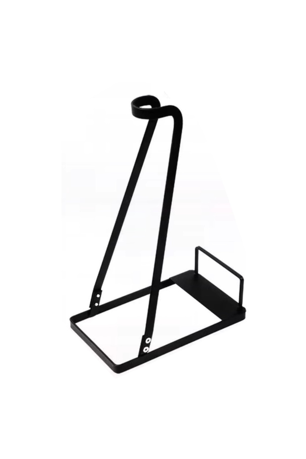 black Metal Vacuum Stand Sturdy Durable Portable Vacuum Stand Frame for Vacuum Accessories