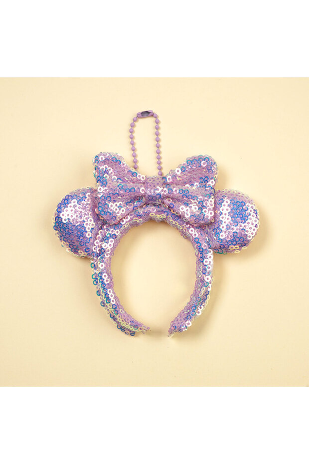 PJ092-6 Cute Bow Sequin Disney Headband Women Mini Hairband Bag Camera Pendant Fashion Glitter Headw