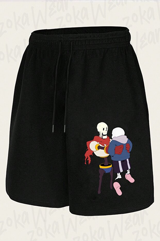 شورت مطبوع بتصميم Undertale Sans v34 للجنسين