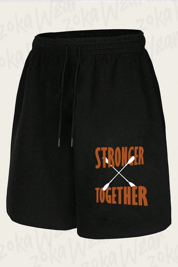 Unisex Stronger Together, Paddle Design Printed Shorts